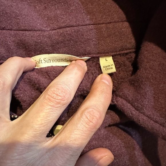 Soft Surroundings Calla Top in Plum Perfect Heather - Picture 7 of 7